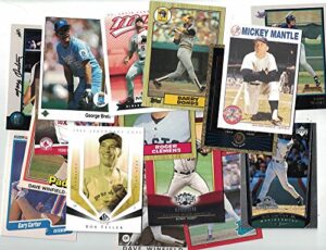 200 baseball cards collection – newer & vintage trading cards collection with secure packing - hall of famers, rookies, inserts, numbered & refractor – each pack is unique – best baseball gift