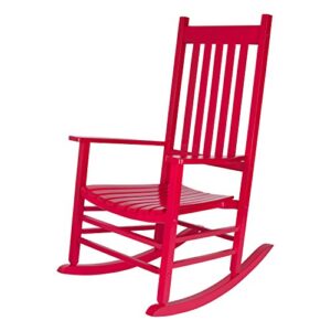 shine company 4332cp vermont porch rocker | high back rocking chair – chili pepper