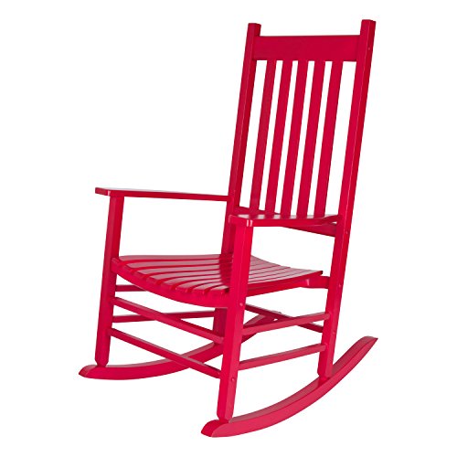 Shine Company 4332CP Vermont Porch Rocker | High Back Rocking Chair – Chili Pepper