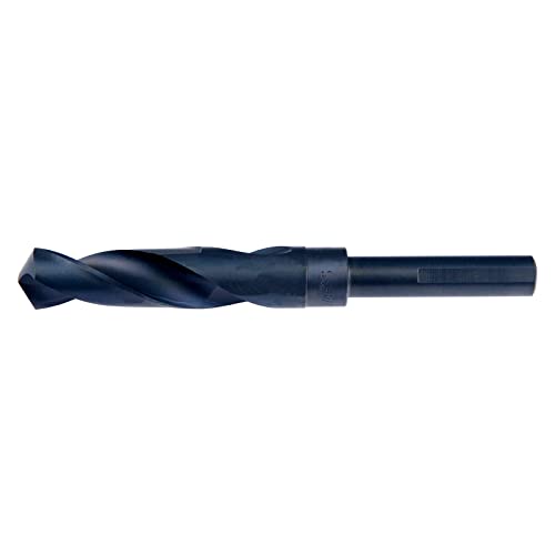 MAXTOOL 33/64" Silver and Deming Drill Bits HSS M2 S & D Drill Bits Prentice Twist Drills Black Oxide 3-Flat on 1/2" Shank 3-Flat 6" OAL; SD02B03R033