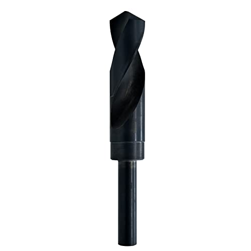 MAXTOOL 1-1/4" Silver and Deming Drill Bits HSS M2 S & D Drill Bits Prentice Twist Drills Black Oxide 1/2" Reduced Shank 6" OAL; SD02B00R116