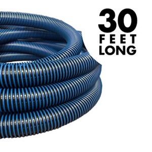 Puri Tech 1.25" x 30' Long Pool Replacement Vacuum Hose for Most Above Ground Pools