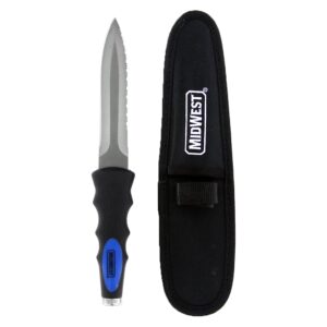 midwest flex duct knife - 5" blade with rubberized handle & nylon sheath - mwt-fdk02