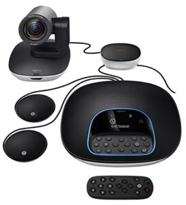 logitech group video conferencing bundle with expansion mics for big meeting rooms (renewed)