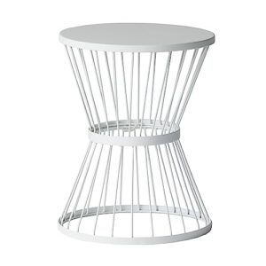 christopher knight home lassen outdoor 16" iron side table, matte white
