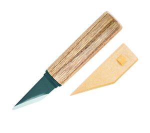 kiridashi craft pocket knife japanese steel blade wooden handle with sheath for left-handed