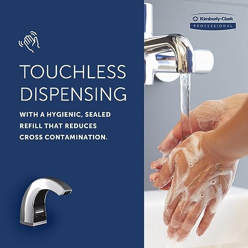 Kimberly-Clark Professional™ Touchless Counter Mount Skin Care Dispenser (47604), Chrome, 1.5 L Capacity, 2.12" x 4.25" x 5.56" (Qty 1)