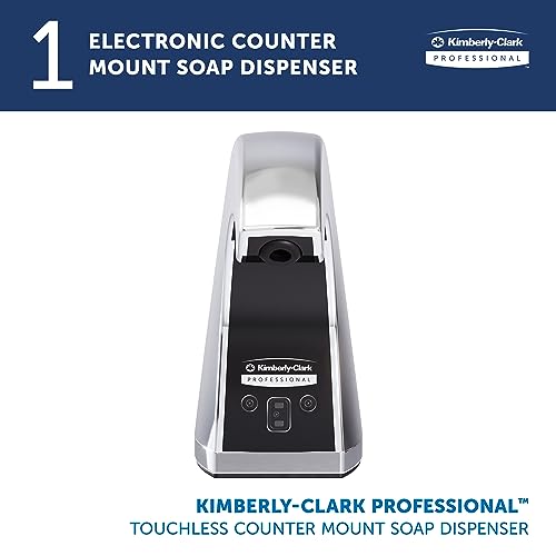 Kimberly-Clark Professional™ Touchless Counter Mount Skin Care Dispenser (47604), Chrome, 1.5 L Capacity, 2.12" x 4.25" x 5.56" (Qty 1)