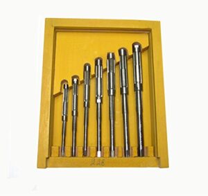 micro expanding hand reamer 7 pcs set 1/4"- 15/32" - new boxed set adjustable reamers
