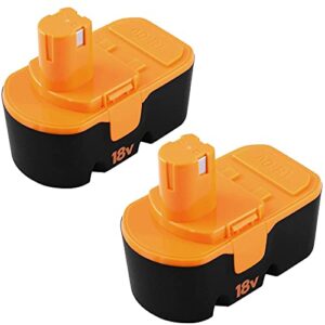 forrat [upgraded 3.6ah] 2 pack p100 ni-mh replacement battery compatible with ryobi 18v battery p101 abp1801 abp1803 bpp1820 1322401 1400672 1323303 130255004 130224007 130224028 130224054