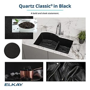 Elkay Quartz Classic ELGUAD2519PDBK0 Black Single Bowl Undermount ADA Sink with Perfect Drain