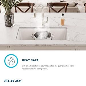 Elkay Quartz Classic ELGUAD2519PDBK0 Black Single Bowl Undermount ADA Sink with Perfect Drain