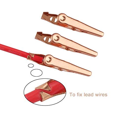 Alligator Clips, DROK 20pcs Insulated Electrical Test Kit 1.77"/45mm 10A Pure Copper Alligator Clip Crocodile Clamps Jumper Helper with Protective Insulation Cover