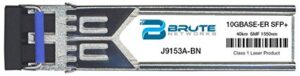 brute networks j9153a-bn - 10gbase-er 40km 1550nm sfp+ transceiver (compatible with oem pn# j9153a)