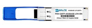 brute networks pan-qsfp-40gbase-lr4-bn - 40gbase-lr 10km smf 1310nm qsfp+ transceiver (compatible with oem pn# pan-qsfp-40gbase-lr4)