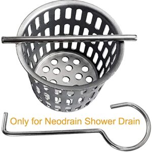 Neodrain Hair and Debris Strainer only for Neodrain Shower Drain,Hair Trap, Hair Catcher Lifting Hook