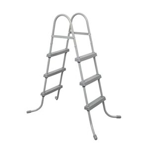 bestway flowclear above ground swimming pool ladder 42" | corrosion-resistant metal frame