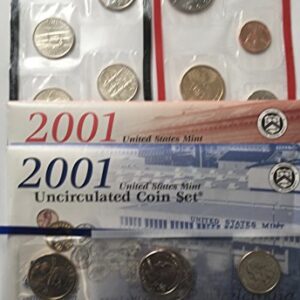 2001 P D US Mint Set 20 Piece Comes in the Original Packing from the Mint Uncirculated