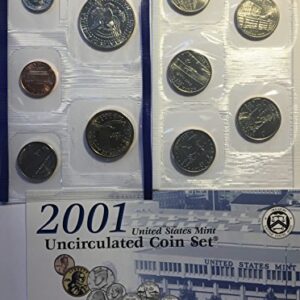 2001 P D US Mint Set 20 Piece Comes in the Original Packing from the Mint Uncirculated