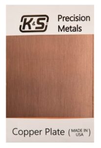 k & s 6603 copper etching plates, 0.050" thick x 6" wide x 9" long, 1 piece, made in the usa