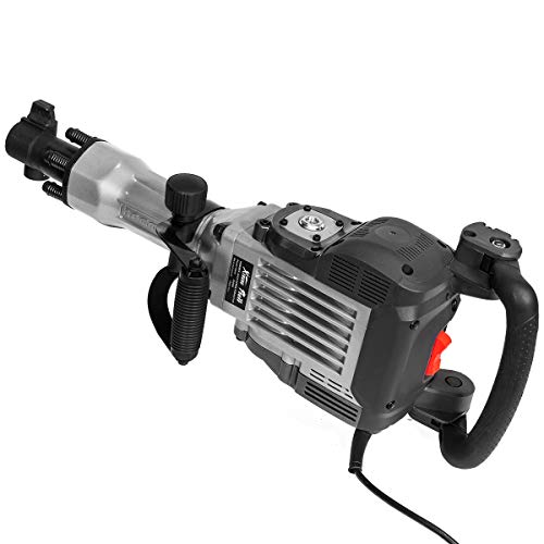 XtremepowerUS 3600W Electric Demolition Jack Hammer Point Chisel Bits Construction Concrete Breaker Punch Drill with Carrying Case