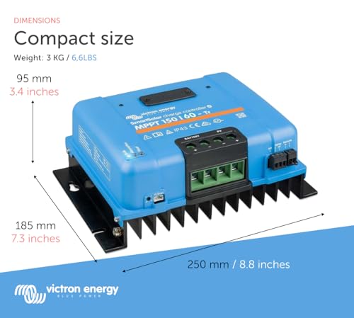 Victron Energy SmartSolar MPPT Tr 150V 60 amp 12/24/36/48-Volt Solar Charge Controller (Bluetooth)