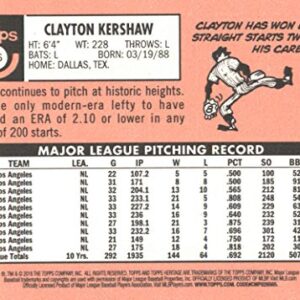 2018 Topps Heritage #216 Clayton Kershaw Los Angeles Dodgers Baseball Card