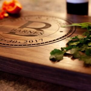 Christmas Gifts for Couples 2023 USA Handcrafted Custom Cutting Board! Engrave your Giftee's Name & Date! Personalized Cutting Board Wedding Gift Anniversary Gift for Couple