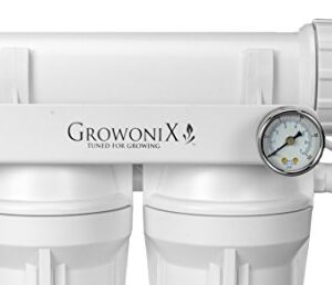 GROWONIX EX200-KDF 200 Gallon Per Day Reverse Osmosis System Ultra High Flow Rate Water Purification Filter for Hydroponics Gardening Drinking H20 Coffee Point of use On Demand Purifier