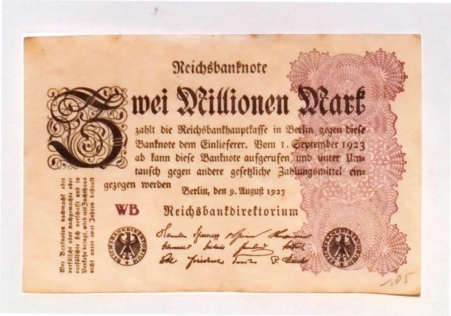 1923 Germany Hyper Inflation Full set of Authentic notes 1 to 100 Million Mark Banknotes (Build Your Own Collection)