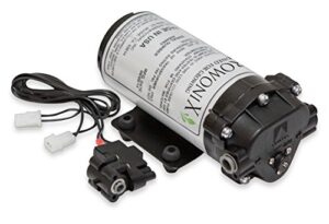 growonix bp-1530-1/4" booster pump, up to 720gpd gallons per day @ 1:1 ratio, ro pump for the ex200, gx150, gx200, ex400 reverse osmosis systems, 80 psi, high pressure cutoff, adjustable