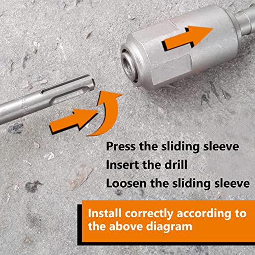 SDS Max to SDS Plus Adapter for Rotary Hammers Connection SDS Max to SDS Plus Drill Converter Shank Quick Tool for Demolition Hammers