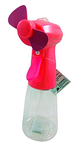 Misting Fan Spray Bottles Personal Cooling Water Spray Mist Battery Powered Handheld Fans Set Portable for Spring Break Travel or Vacation, Set of 2