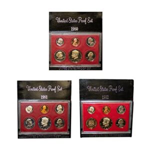 1980 S -1982 US Mint Set Clad Proof Set Run 18 coins