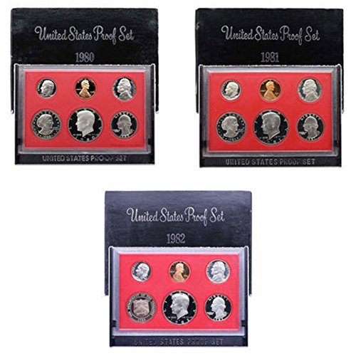 1980 S -1982 US Mint Set Clad Proof Set Run 18 coins