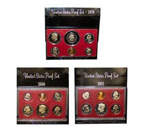1979 s -1981 us mint set clad proof set run 18 coins
