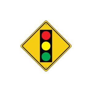 traffic light ahead with symbol crossing metal aluminum road sign 12x12