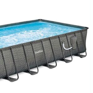 Summer Waves P42412521 Elite 24 Foot x 12 Foot x 52 Inch Outdoor Frame Above Ground Swimming Pool Set w/Filter Pump, Cover, Ladder, & Ground Cloth