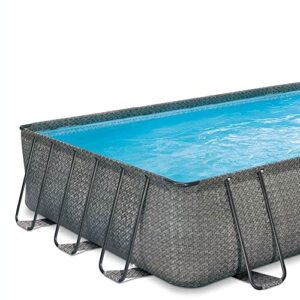 Summer Waves P42412521 Elite 24 Foot x 12 Foot x 52 Inch Outdoor Frame Above Ground Swimming Pool Set w/Filter Pump, Cover, Ladder, & Ground Cloth