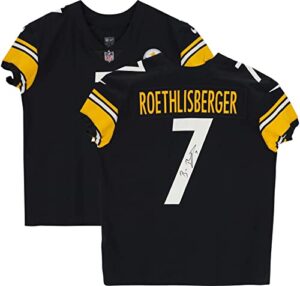 ben roethlisberger pittsburgh steelers autographed nike black elite jersey - autographed nfl jerseys