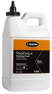 keson 103black prochalk semi-permanent marking chalk, 3 lb, black