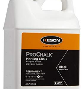 Keson 103BLACK Prochalk Semi-Permanent Marking Chalk, 3 lb, Black