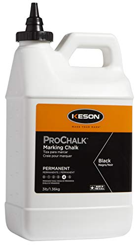 Keson 103BLACK Prochalk Semi-Permanent Marking Chalk, 3 lb, Black