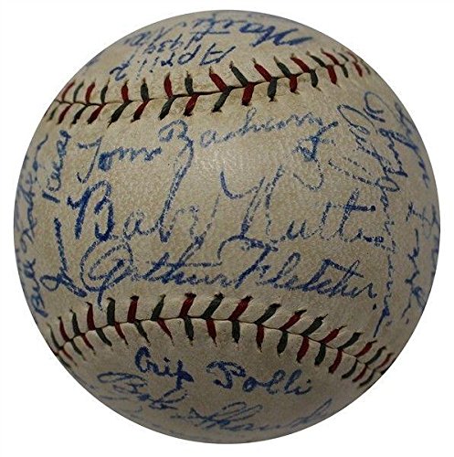 The Finest 1930 NY Yankees Team Signed Baseball Babe Ruth & Lou Gehrig JSA COA - Autographed Baseballs