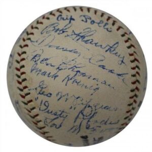 The Finest 1930 NY Yankees Team Signed Baseball Babe Ruth & Lou Gehrig JSA COA - Autographed Baseballs