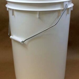 6 Gallon Premium Grade White Plastic Bucket 3 Pack