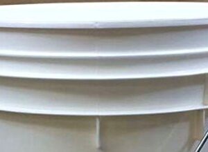 6 Gallon Premium Grade White Plastic Bucket 3 Pack