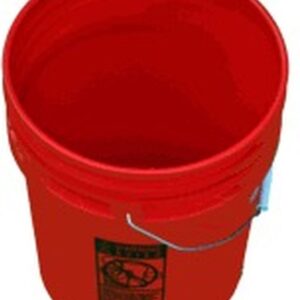 5 Gallon Buckets Six (6) Pack | Plastic | Red