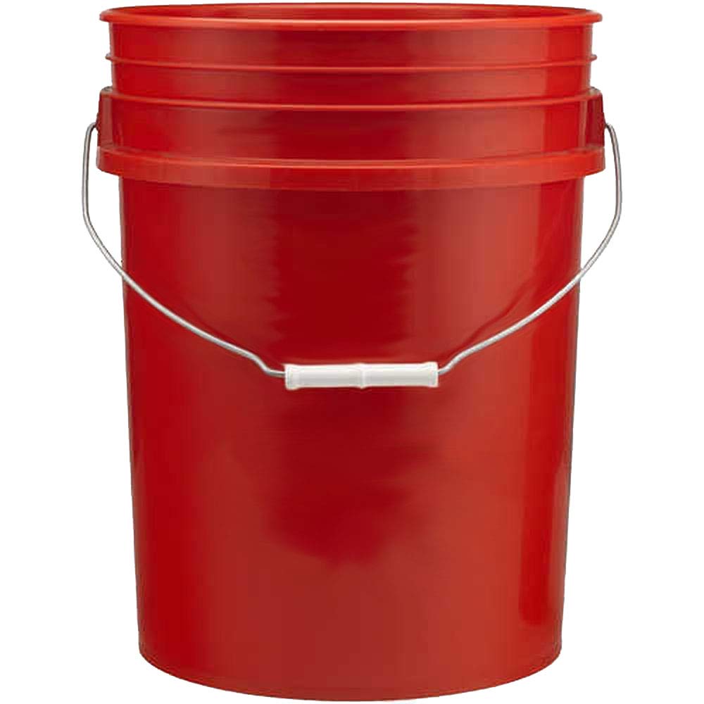 5 Gallon Buckets Six (6) Pack | Plastic | Red