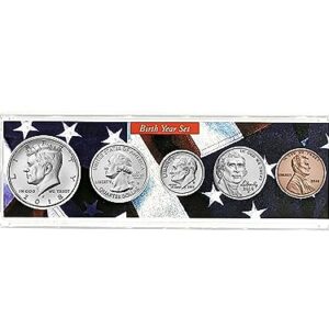 2018-5 Coin Birth Year Set in American Flag Holder Collection Seller Uncirculated